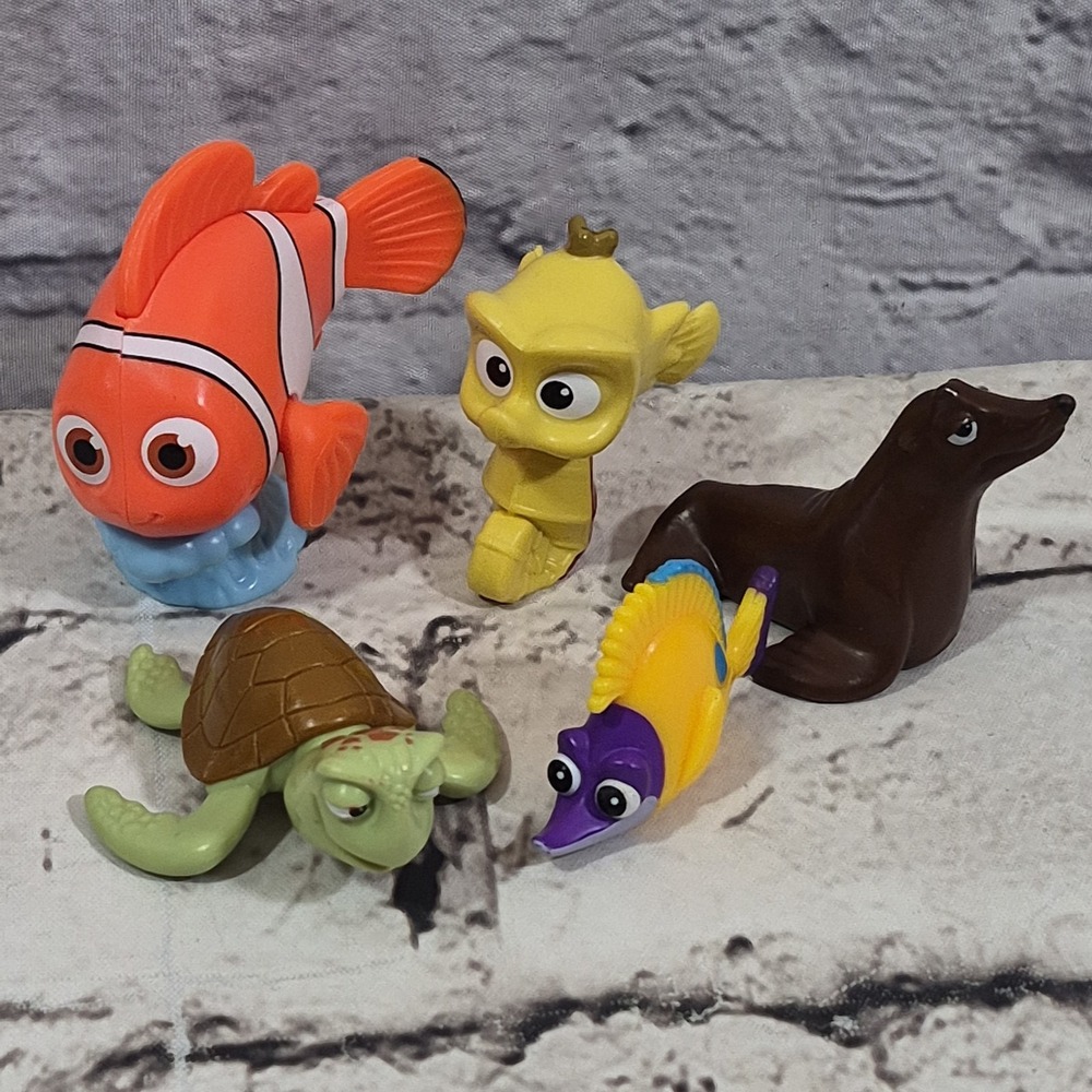 Disney Pixar Finding Nemo Figures Lot‎ Crush Tad Sheldon Rudder Cake Toppers